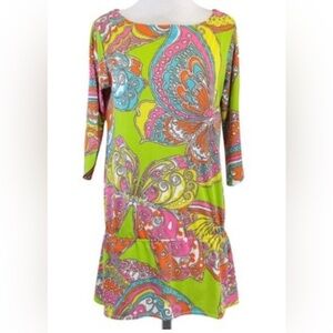 Trina Turk Multicolor Butterfly Kids Dress